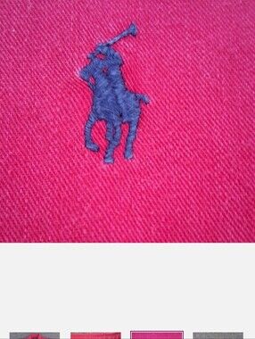 Ralph Lauren Men's Crewneck Sweater in Fuchsia with Navy Polo Logo